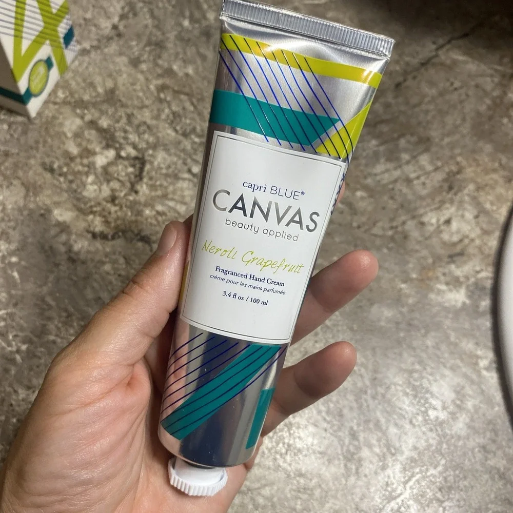 Capri Blue Canvas Fragranced Hand Cream Lotion‎ Neroli & Grapefruit 3.4oz